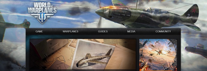 World of Warplanes homepage